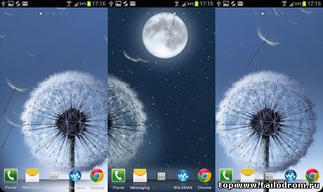 Dandelion Живые обои Galaxy S3