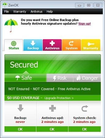 <b>ZenOK Free Antivirus 2012 1.0.15.0</b> скачать бесплатно